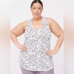 Lane Bryant LIVI 26/28 Racerback Tank Top - Black, White, Purple, Peach